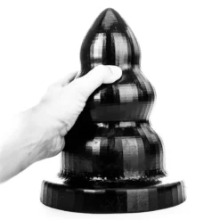All Black - Triple Pleasure Buttplug - Zwart -Cock & Ball Toys winkel All Black Triple Pleasure Buttplug zwart 5