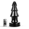 All Black - XXL Buttplug Met Ribbels 40 Cm - Zwart