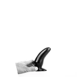 All Black - Zwarte Kromme Anaal Dildo 13 Cm
