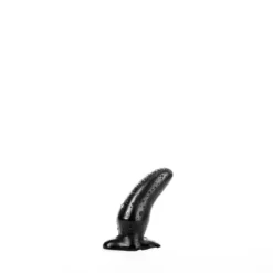 All Black - Zwarte Kromme Anaal Dildo 13 Cm -Cock & Ball Toys winkel All Black Zwarte Kromme Anaal Dildo 13 cm 5