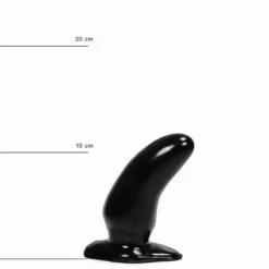 All Black - Zwarte Kromme Anaal Dildo 13 Cm -Cock & Ball Toys winkel All Black Zwarte Kromme Anaal Dildo 13 cm 6