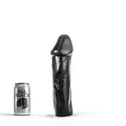 All Black - Zwarte Realistische Anaal Dildo Met Grote Eikel - 28 X 7.5 Cm