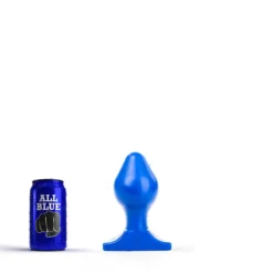 All Black All Blue - Buttplug 16 X 8 Cm - Blauw