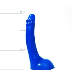 All Black All Blue - Dildo 32 X 5,5 Cm - Blauw -Cock & Ball Toys winkel All Blue Dildo 32 x 55 cm blauw 7