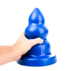 All Black All Blue - Triple Pleasure Buttplug - Blauw -Cock & Ball Toys winkel All Blue Triple Pleasure Buttplug blauw 5