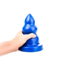 All Black All Blue - Triple Pleasure Buttplug - Blauw -Cock & Ball Toys winkel All Blue Triple Pleasure Buttplug blauw 7