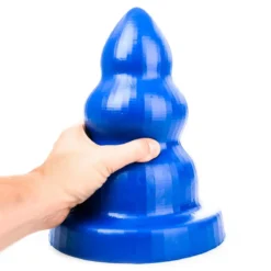 All Black All Blue - Triple Pleasure Buttplug - Blauw -Cock & Ball Toys winkel All Blue Triple Pleasure Buttplug blauw 8