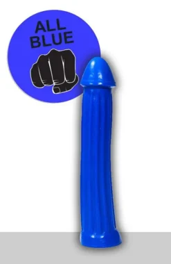 All Black All Blue - XXL Dildo Met Ribbels 31 X 5.5 Cm - Blauw -Cock & Ball Toys winkel All Blue XXL Dildo met ribbels 31 x 5 5 cm blauw 4