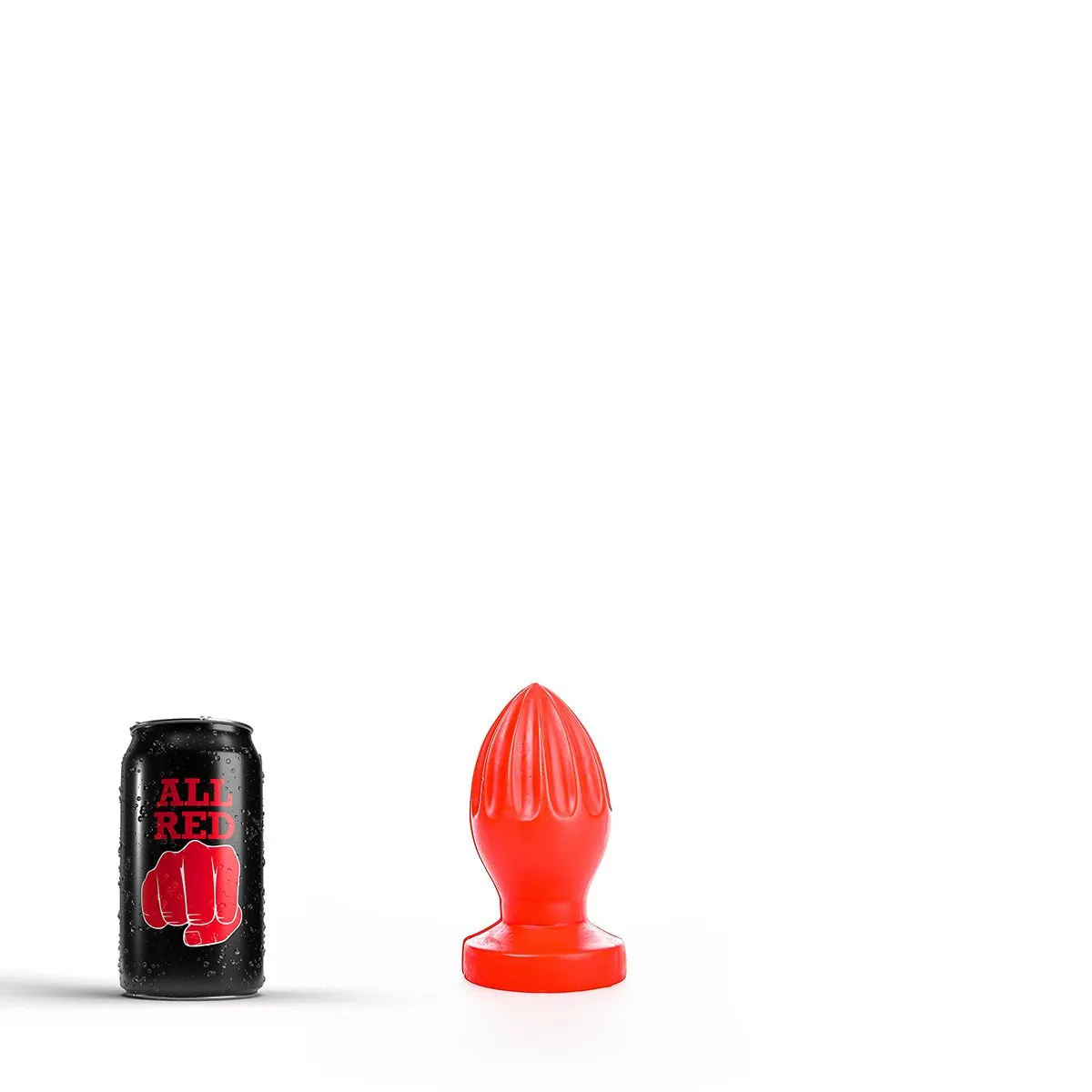 All Black All Red - Buttplug 12 X 5 Cm - Rood 1 All Black All Red - Buttplug 12 X 5 Cm - Rood