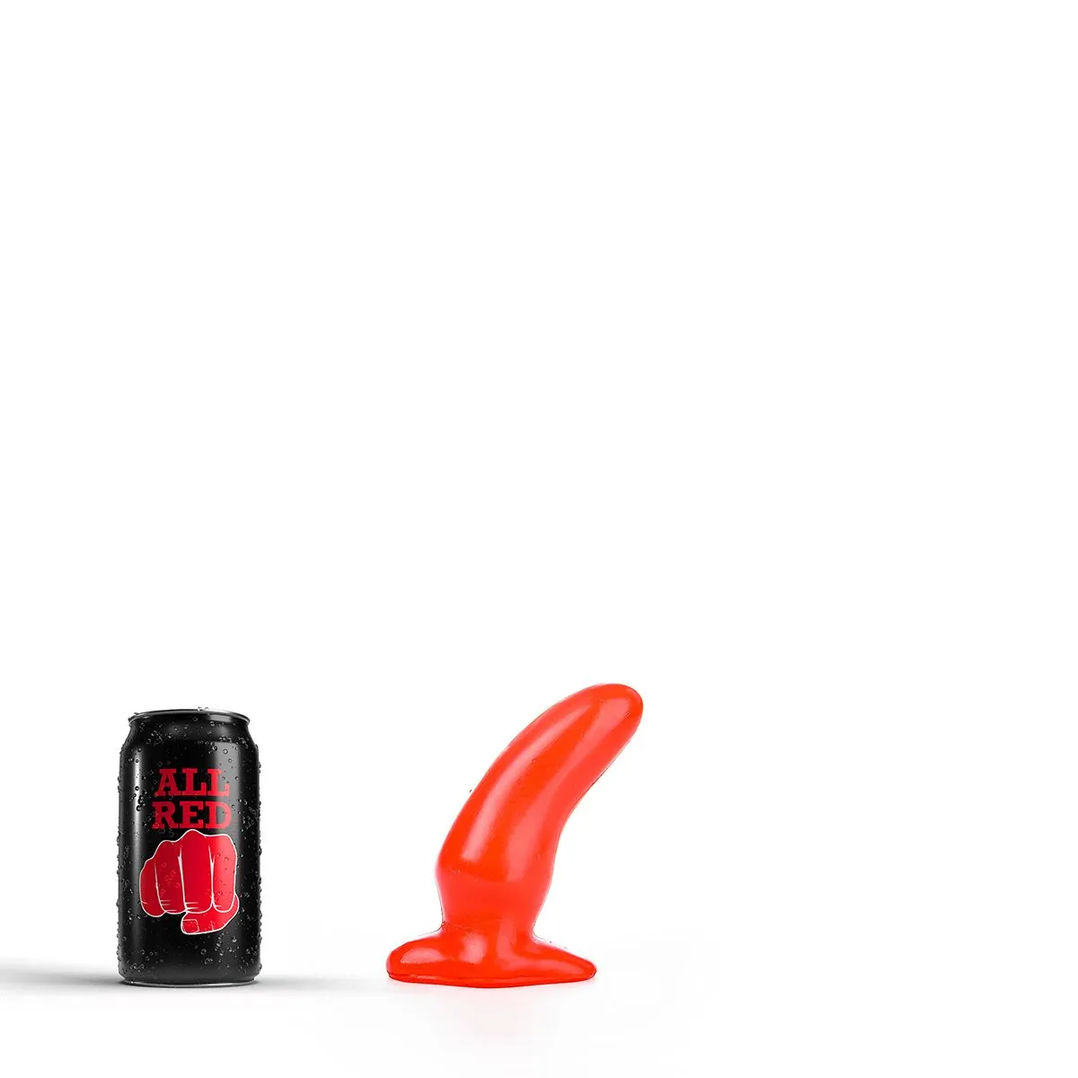 All Black All Red - Buttplug 13 X 5 Cm - Rood 1 All Black All Red - Buttplug 13 X 5 Cm - Rood
