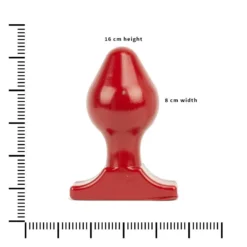 All Black All Red - Buttplug 16 X 8 Cm - Rood -Cock & Ball Toys winkel All Red Buttplug 16 x 8 cm rood 6