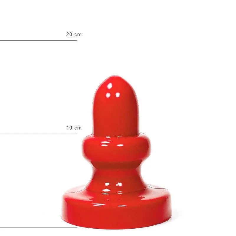 All Black All Red - Buttplug 17 X 8 Cm - Rood 4 All Black All Red - Buttplug 17 X 8 Cm - Rood - Afbeelding 4