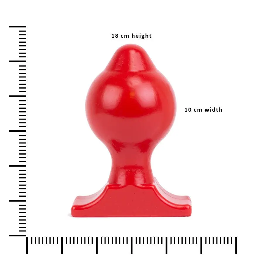 All Black All Red - Buttplug 18 X 10 Cm - Rood 5 All Black All Red - Buttplug 18 X 10 Cm - Rood - Afbeelding 5