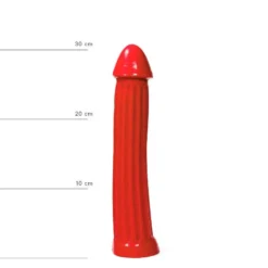 All Black All Red - Dildo 31 X 5,5 Cm - Rood -Cock & Ball Toys winkel All Red Dildo 31 x 55 cm rood 4