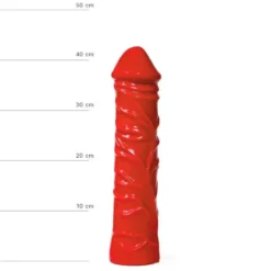 All Black All Red - Dildo 31 X 6,5 Cm - Rood -Cock & Ball Toys winkel All Red Dildo 31 x 65 cm rood 6