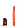 All Black All Red - Geribbelde Anaal Dildo 32 X 4,5 Cm - Rood