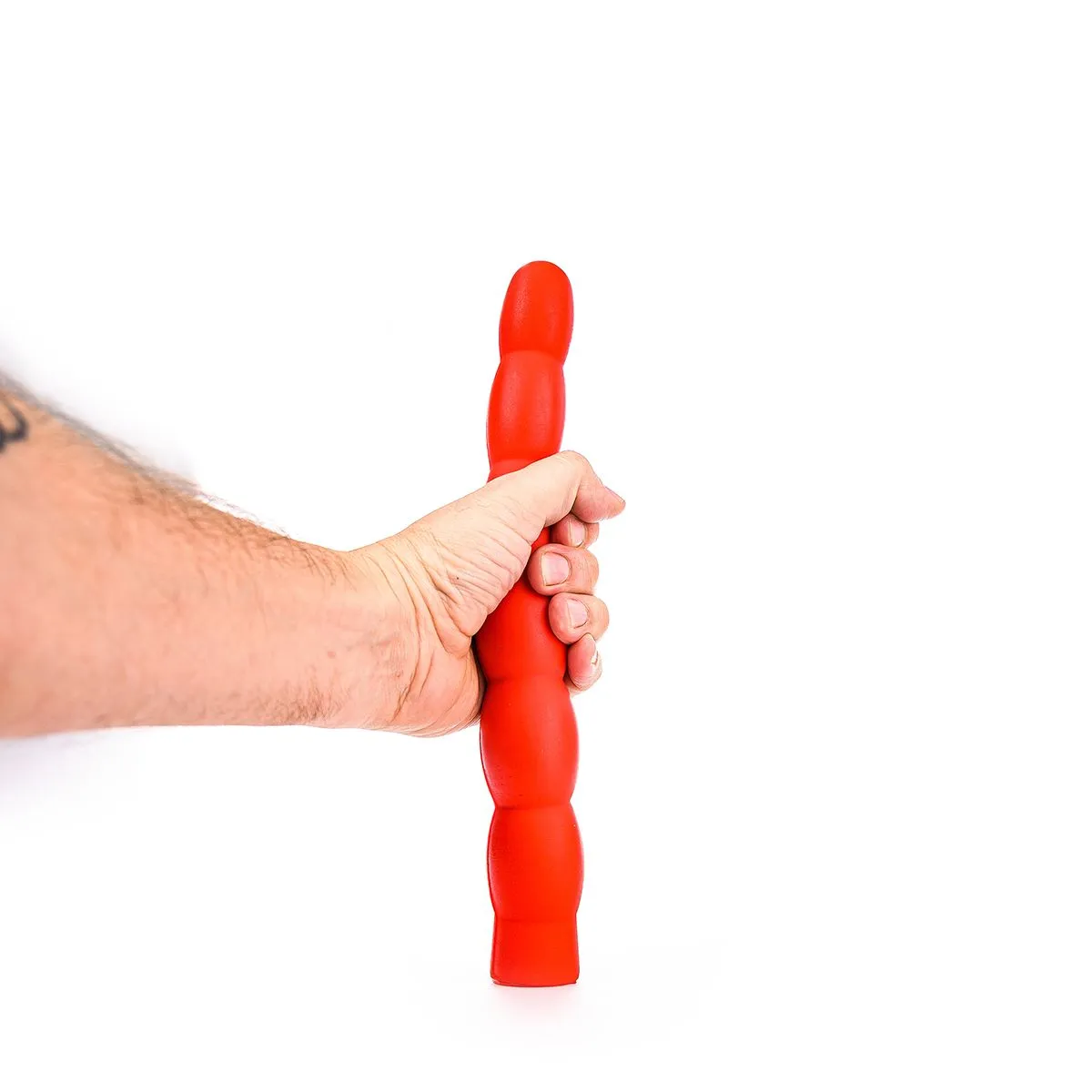 All Black All Red - Geribbelde Anaal Dildo 32 X 4,5 Cm - Rood 2 All Black All Red - Geribbelde Anaal Dildo 32 X 4,5 Cm - Rood - Afbeelding 2
