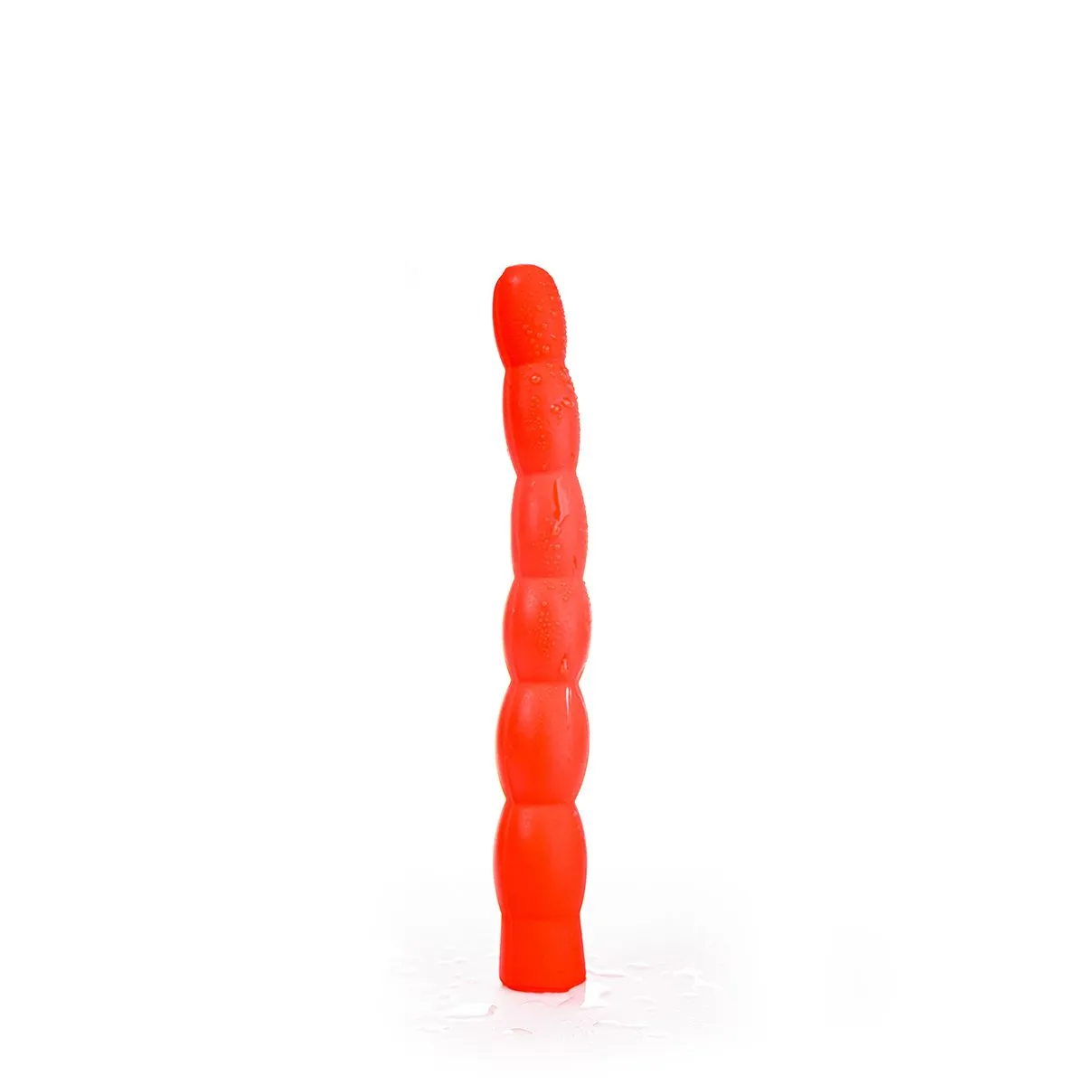 All Black All Red - Geribbelde Anaal Dildo 32 X 4,5 Cm - Rood 3 All Black All Red - Geribbelde Anaal Dildo 32 X 4,5 Cm - Rood - Afbeelding 3