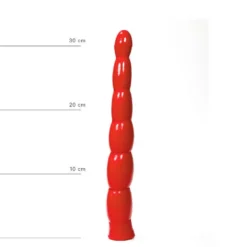 All Black All Red - Geribbelde Anaal Dildo 32 X 4,5 Cm - Rood 7 All Black All Red - Geribbelde Anaal Dildo 32 X 4,5 Cm - Rood -Cock & Ball Toys winkel All Red Geribbelde Anaal Dildo 32 x 45 cm rood 4