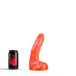 All Black All Red - Klassieke Dildo 25,5 X 4,1 Cm - Rood