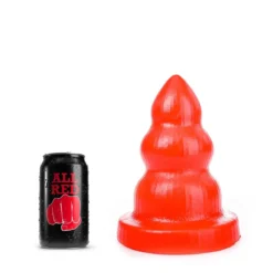 All Black All Red - Triple Pleasure Buttplug - Rood