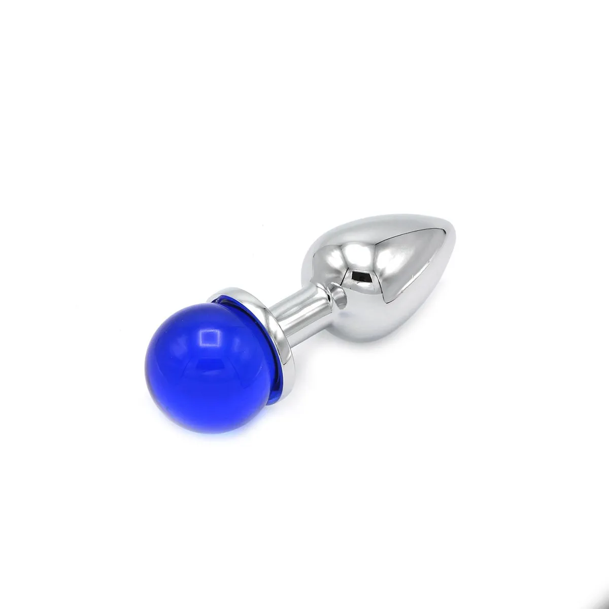 Kiotos Steel Aluminium Buttplug Met Glinsterende Ronde Siersteen - Blauw 1 Kiotos Steel Aluminium Buttplug Met Glinsterende Ronde Siersteen - Blauw