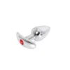 Kiotos Steel Aluminium Buttplug Met Handvat En Sierkristal - Rood