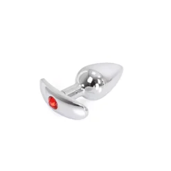 Kiotos Steel Aluminium Buttplug Met Handvat En Sierkristal - Rood