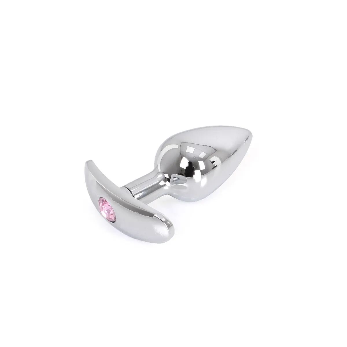 Kiotos Steel Aluminium Buttplug Met Handvat En Sierkristal - Roze 1 Kiotos Steel Aluminium Buttplug Met Handvat En Sierkristal - Roze