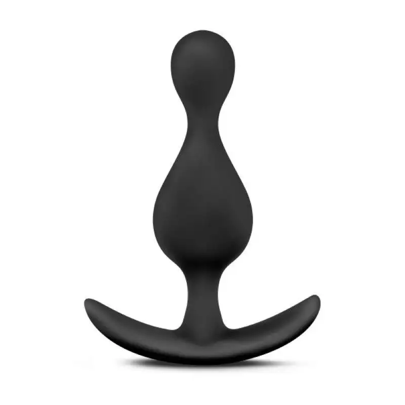 Anal Adventures - Platinum Wave Anaal Plug - Zwart 1 Anal Adventures - Platinum Wave Anaal Plug - Zwart