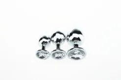 Kiotos Steel Butt Plug Aluminium Met Transparant Kristal -Cock & Ball Toys winkel Butt plug aluminium met transparant kristal 3