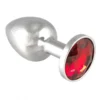 Rimba Bondage Play Buttplug Klein Met Rood Kristal 3 X 7.3 Cm