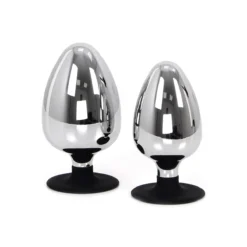 Kiotos Steel Buttplug RVS Met Siliconen Voetje BIG-S -Cock & Ball Toys winkel Buttplug RVS met Siliconen Voetje BIG S 5
