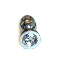Kiotos Steel Buttplug RVS Met Transparant Kristal - Medium -Cock & Ball Toys winkel Buttplug RVS met transparant kristal medium 3