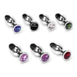 Kiotos Steel Buttplug RVS Met Transparant Kristal - Small -Cock & Ball Toys winkel Buttplug RVS met transparant kristal small 3