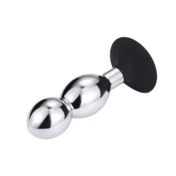 Kiotos Buttplug Aluminium Met 2 Ballen En Zuignap -Cock & Ball Toys winkel Buttplug aluminium met 2 ballen en zuignap 4