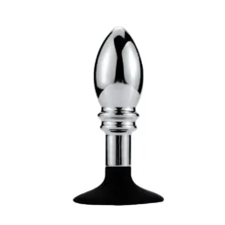 Kiotos Buttplug Aluminium Met Bal En Ribbels En Zuignap -Cock & Ball Toys winkel Buttplug aluminium met bal en ribbels en zuignap 3
