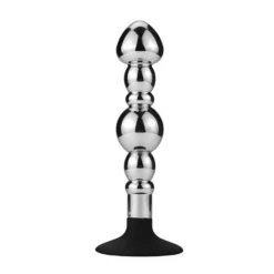 Kiotos Buttplug Aluminium Met Twee Ballen En Zuignap