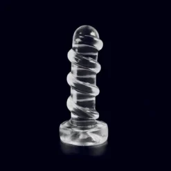 Dark Crystal - Extra Grote Geribbelde Anaal Dildo 27,5 X 7,3 Cm - Transparant