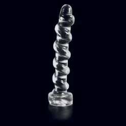 Dark Crystal - Extra Grote Geribbelde Anaal Dildo 33 X 5 Cm - Transparant