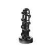 Dark Crystal - XXL Geribbelde Dildo 27,5 X 7,3 Cm - Zwart