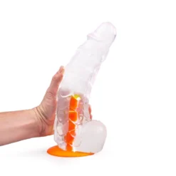 Dinoo - Primal Desires Extra Grote Dildo Met Zuignap Bronto - Transparant -Cock & Ball Toys winkel Dinoo Primal Desires Extra Grote Dildo met Zuignap Bronto transparant 3