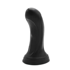 Dinoo - XXL Anaal Dildo Met Kromming Van TPE - Zwart