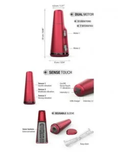 Dorcel - Deep Sense Design Masturbator Met 2 Sterke Motoren -Cock & Ball Toys winkel Dorcel Deep Sense Design Masturbator met 2 sterke motoren 9