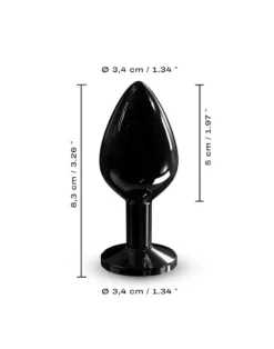 Dorcel - Diamond Aluminium Buttplug - Zwart -Cock & Ball Toys winkel Dorcel Diamond Aluminium Buttplug Zwart 9