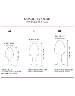 Dorcel - Geisha Buttplug Diamond Met Bewegend Metalen Gewichtje -Cock & Ball Toys winkel Dorcel Geisha Buttplug Diamond met bewegend metalen gewichtje 4