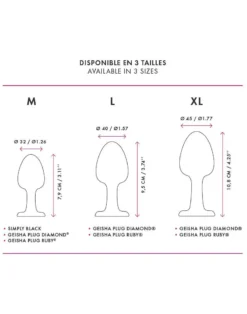 Dorcel - Geisha Buttplug Met Bewegende Metalen Balletjes En Paars Kristal - Maat L -Cock & Ball Toys winkel Dorcel Geisha Buttplug met bewegende metalen balletjes en paars kristal Maat L 3