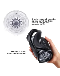 Dorcel - Masturbator Met Sleeve Deep Blow - Zwart -Cock & Ball Toys winkel Dorcel Masturbator met Sleeve DEEP BLOW zwart 3