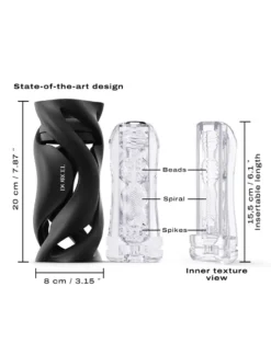 Dorcel - Masturbator Met Sleeve Deep Blow - Zwart -Cock & Ball Toys winkel Dorcel Masturbator met Sleeve DEEP BLOW zwart 5