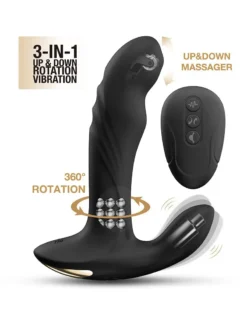 Dorcel - Roterende Prostaat Massager Met Afstandsbediening Multi P-Joy - Zwart